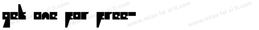 GET ONE FOR FREE字体转换